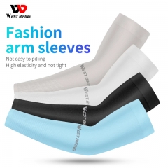 WEST BIKING UV Sunscreen Sports Arm Sleeves Cycling Running Fitness Basketball Breathable Men Women Sunscreen Arm Warmer