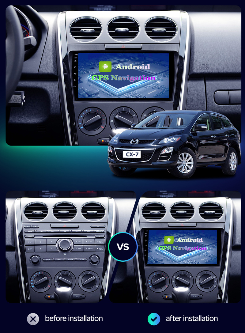 Android 12 Autoradio Für MAZDA CX-7 2007