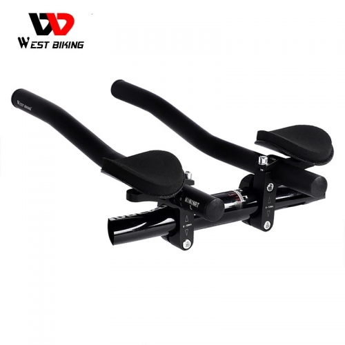 WEST BIKING Fahrrad Rest TT Lenker Clip auf Aero Bars Lenker Verlängerung Triathlon Aerobars Tri Bars MTB Rennrad Radfahren Rest Lenker