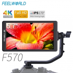 Feelworld F570 5.7" IPS Full HD 1920x1080 4K HDMI Field Monitor on Camera for Canon Nikon Sony DSLR Camera Gimbal Rig
