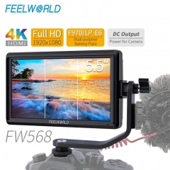 FEELWORLD FW568 5.5 inch Camera Field DSLR Monitor Small Full HD 4K HDMI 1920x1080 IPS Video Focus Support for Sony Nikon Canon