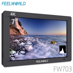 FEELWORLD FW703 7 Zoll IPS Full HD 3G SDI 4K HDMI Auf Kamera DSLR Feld Monitor 1920x1200 mit Histogramm für Stabilisator Kamera