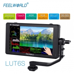 FEELWORLD LUT6S 6 inch 2600nits 3D LUT Touchscreen on Camera Field DSLR Monitor with HDR Waveform