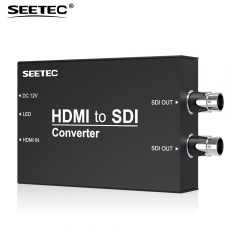 Seetec HTS Convertisseur HDMI vers SDI Diffusion Convertisseur HDMI Boîtier en métal dur Noir Conception de taille mini Facile à transporter