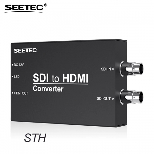 Seetec STH SDI to HDMI Converter Black Broadcast SDI Converter Heavy Metal Housing for HDMI Monitor SDI Monitor Projector Camera