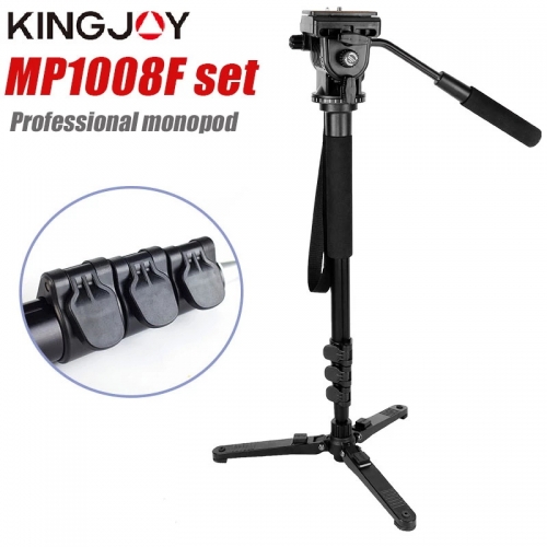 Kingjoy MP1008F Set Professional Monopod Set Dslr pour tous les modèles de trépied d'appareil photo