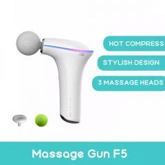 SKG F5 Pistolet de massage - Thérapie musculaire pour réduire le stress Induction thermique 3 têtes de massage interchangeables