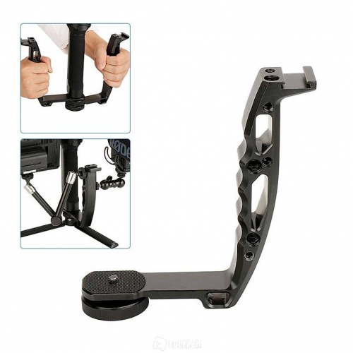 DH-03 L Type Bracket Microphone Stand Handle Grip Video Monitor Bracket for DJI Ronin s Zhiyun Crane 2 Moza Air 2 Gimbal Accessories