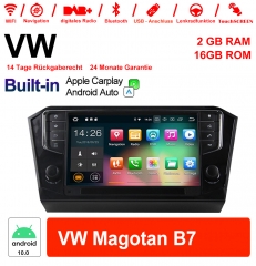 Autoradio de 9 pouces androïde 10.0 multimédia / ROM 2GB RAM 16GB pour VW Magotan B7 Carplay/Android Auto intégré