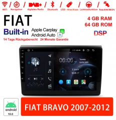 9 Zoll Android 10.0 Autoradio / Multimedia 4GB RAM 64GB ROM Für Fiat Bravo 2007-2012 Mit DSP Built-in Carplay Android Auto