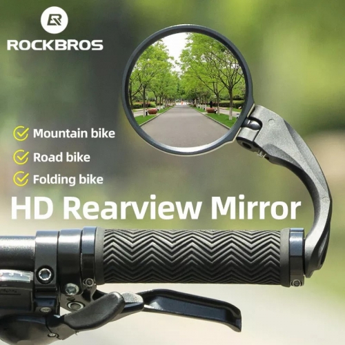 ROCKBRSO HD View MTB Road Bike Mirror 360 Angle Adjustable Handlebar Wide Range Rearview Mirror For Motorcycle Accessories