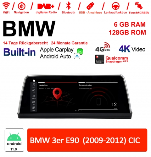 10.25" Qualcomm Snapdragon 662 Android 11.0 4G LTE Autoradio / Multimédia USB WiFi Navi Carplay Pour BMW 3 Series E90 (2009-2012) CIC
