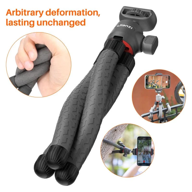 Ulanzi MT-19 Mini Flexible Octopus Tripod with Phone Bracket SLR Camera Smartphone Vlog Tripod for Sony ZV1 A6400 A6600
