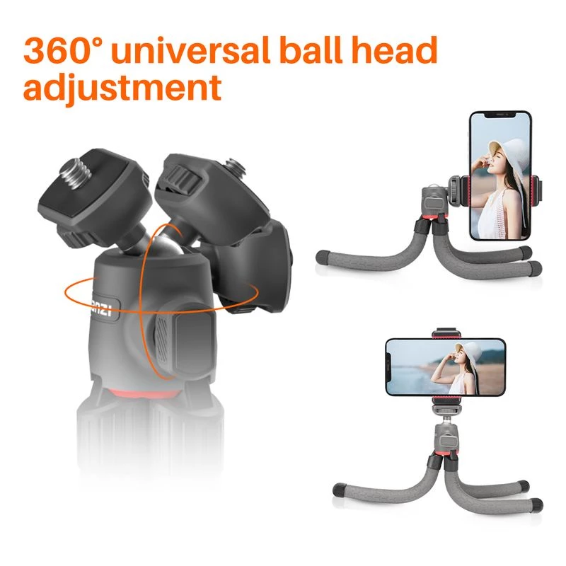 Ulanzi MT-19 Mini Flexible Octopus Tripod with Phone Bracket SLR Camera Smartphone Vlog Tripod for Sony ZV1 A6400 A6600