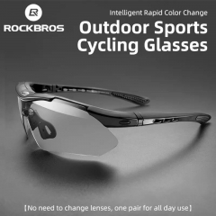 ROCKBROS Cycling Glasses Photochromic Bicycle Sports Sunglasses Men Women UV400 MTB Road Bike Goggles Ultralight Outdoor Goggles