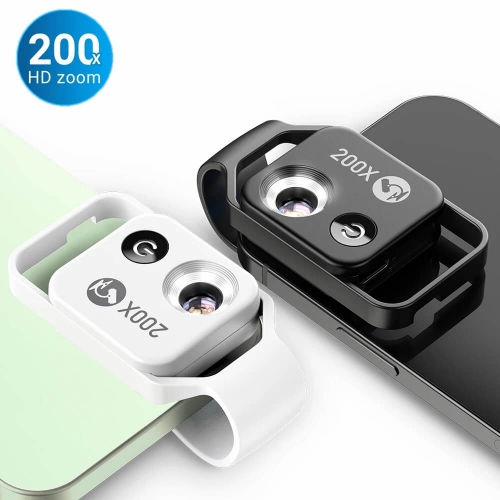  APEXEL 200X Mikroskop Objektiv Mit CPL Tragbare Universal Clip Makro Objektiv LED Mikroskop Lupe Für iPhone Huawei Smartphones