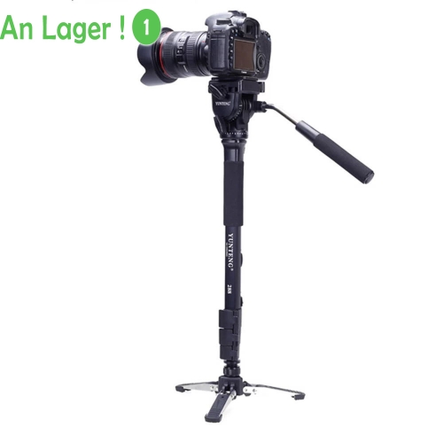 Yunteng VCT-288 Photography Tripod Monopod With Fluid Pan Head & Unipod Holder for Canon Nikon Camera