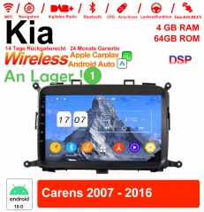 9 pouces Android 12.0 Autoradio/Multimédia 4 Go de RAM 64 Go de ROM pour Kia Carens 2007 - 2016 avec WiFi NAVI Bluetooth USB