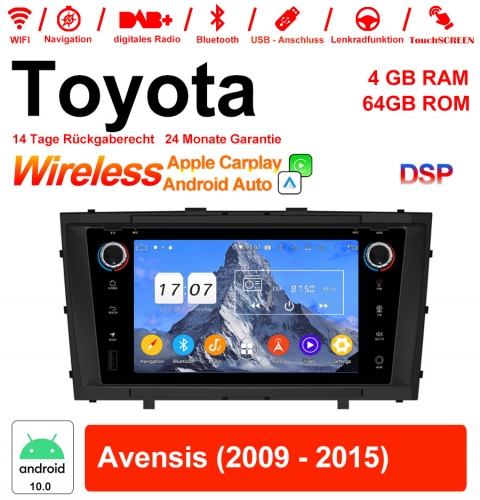 7 inch Android 12.0 car radio / multimedia 4GB RAM 64GB ROM for Toyota Avensis 2009 - 2015 with WiFi NAVI Bluetooth USB
