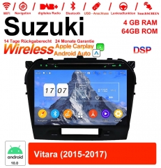 10,1 pouces Android 12.0 autoradio / multimédia 4 Go de RAM 64 Go ROM pour Suzuki Vitara 2015-2017 avec WiFi NAVI Bluetooth USB