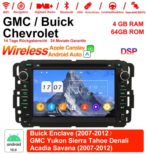 Autoradio 7 pouces Android 12.0 / multimédia 4 Go de RAM 64 Go de ROM pour GMC sierra Yukon Savana Denali / Buick Enclave / Chevrolet HHR Tahoe