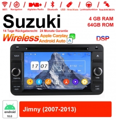 6,2 pouces Android 10.0 Autoradio / multimédia 4Go de RAM 64Go de ROM pour Suzuki Jimny 2007-2013 avec WiFi NAVI Bluetooth USB