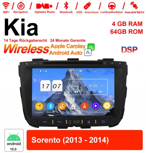 8 pouces Android 12.0 Autoradio / multimédia 4 Go de RAM 64 Go de ROM pour Kia Sorento 2013 2014 avec WiFi NAVI Bluetooth USB