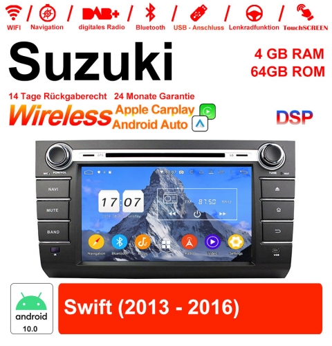 8 pouces Android 12.0 autoradio / multimédia 4Go de RAM 64Go ROM pour Suzuki Swift 2013 2014 2015 2016 avec WiFi NAVI Bluetooth USB
