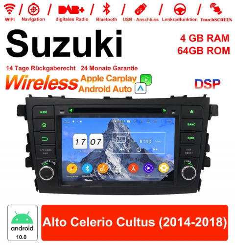 7 pouces Android 12.0 autoradio / multimédia 4Go de RAM 64Go de ROM pour Suzuki Alto Celerio Cultus 2014-2018 avec WiFi NAVI Bluetooth USB