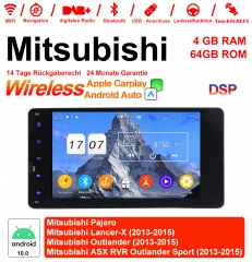 7 Zoll Android 12.0 Autoradio/Multimedia 4GB RAM 64GB ROM Für Mitsubishi Pajero Lancer-X Outlander ASX RVR Outlander Sport Built-in CarPlay