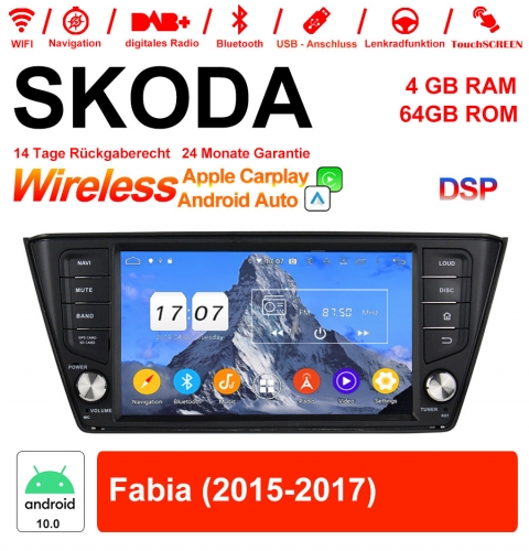 8 Zoll Android 12.0 Autoradio / Multimedia 4GB RAM 64GB ROM Für SKODA Fabia Mit WiFi NAVI Bluetooth USB