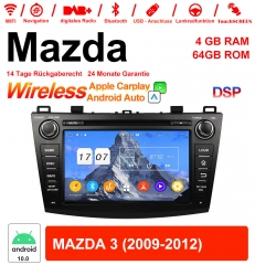 8 Zoll Android 12.0 Autoradio / Multimedia 4GB RAM 64GB ROM Für Mazda 3 2009-2013 Mit WiFi NAVI Bluetooth USB