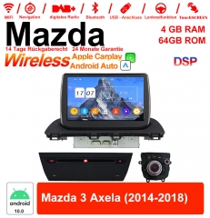 8 pouces Android 12.0 Autoradio / multimédia 4Go de RAM 64Go de ROM pour Mazda 3 Axela 2014-2018 avec WiFi NAVI Bluetooth USB
