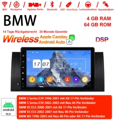 9 pouces Android 12.0 autoradio/multimédia 4 Go de RAM 64 Go ROM pour BMW X5 E53 M5 E39 Carplay intégré/Android Auto