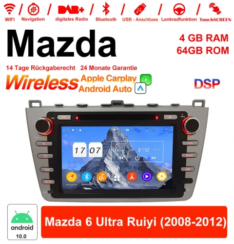 8 Zoll Android 12.0 Autoradio / Multimedia 4GB RAM 64GB ROM Für Mazda 6 Ultra Ruiyi 2008-2012 Mit WiFi NAVI Bluetooth USB