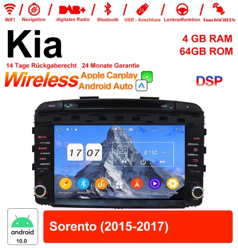 9 pouces Android 12.0 Autoradio / multimédia 4Go de RAM 64Go de ROM pour Kia Sorento 2015-2017 avec WiFi NAVI Bluetooth USB