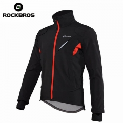 ROCKBROS Veste de vélo Hiver Coupe-vent Eau Repellet Réflecteur Veste chaude VTT Extension du brassard Hommes Femmes Veste