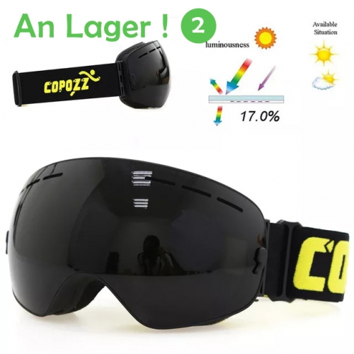 COPOZZ ski goggles double layer UV400 anti-fog big ski mask goggles