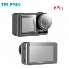 TELESIN 6Pcs Gehärtetem Glas Bildschirm & Objektiv Schutz Film Abdeckung