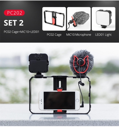 YELANGU PC202 Kit de diffusion en direct de haute qualité Kit de montage vidéo pour téléphone portable