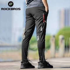 ROCKBROS Light Comfortable Cycling Pants Men Women Spring Summer Breathable Hight Elasticity Sports Pants Reflective Pants