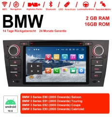 7 pouces Android 10.0 Autoradio / Multimédia 2 Go de RAM 16 Go de ROM pour BMW Série 3 E90 Berline E91 Touring E92 Coupé E93 Cabriolet