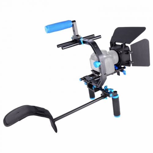 YELANGU D102 Shoulder Rig kit DSLR Shoulder Mount Rig With Quick Release Baseplate Foll for DSLR and DV Camcorders