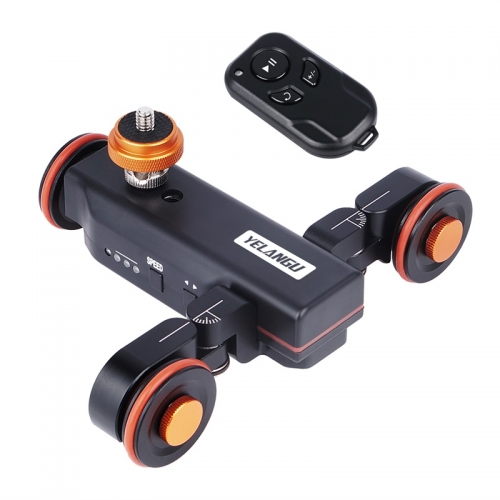 YELANGU Autodolly L4X Motorisiertes Elektro-Schienen-Slider-Dolly-Auto mit Fernbedienung und einstellbarer Geschwindigkeit für DSLR und Telefon