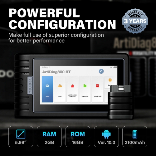 Topdon ArtiDiag800 BT Auto Diagnose Werkzeug OBDII 2 Code Reader Wireless  BT Scanner mit Voller Systeme Diagnosen für 10000 + modelle