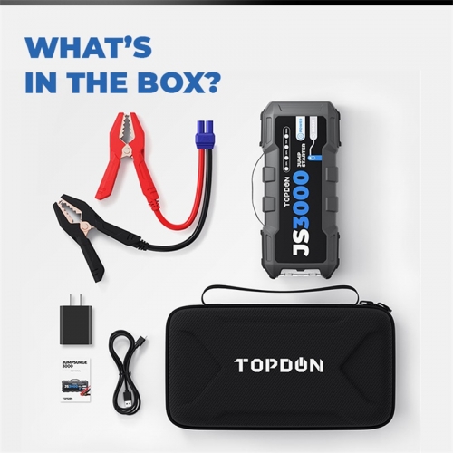 TOPDON JS3000 Power Bank 3000A Auto Starthilfe 24800Mah 12V Auto