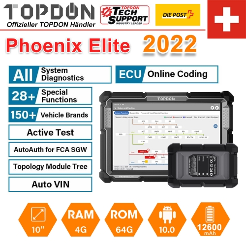 Topdon Phoenix Elite Programmation du scanner de diagnostic OBD2