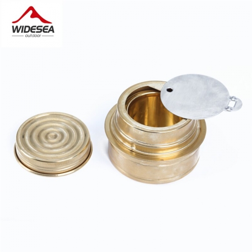 Widesea Portable Copper Alcohol Stove Mini Ultra Light Spirit 2 Burner Gas Stoves