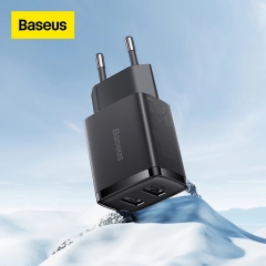 Baseus 10.5W Dual Port USB Mini Portable Travel Charger For iPhone Huawei Xiaomi