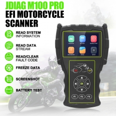 JDiag M100 Pro Motorcycle Handheld Scanner Diagnostic Tool Universal 2 in 1 Scanner Battery Tester